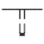 Hagor Poly Display Adapter 55&ndash;75 tolli, videokonverentsikaamera kinnituskomplekt, must