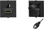 Socket-outlet HDMI + 3.5mm Bachmann 917.189, 1-module, Must