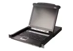 Rack-konsool Secomp CL5708MW 17,3 tolli (43,9 cm) LCD 1920&times;1080, USB/PS/2 klaviatuur ja hiir, VGA, 1U, must