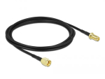 Koaksiaalkaabel DeLOCK 90445 LMR100 2m RP-SMA Must