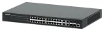 Intellinet 24-pordine Gigabit Ethernet PoE+ veebihaldusega kommutaator 4 Gigabit Combo Base-T/SFP pordiga, IEEE 802.3at/af toitega Etherneti (PoE+/PoE) &uuml;hilduv, 370 W, Endspan, 19-tolline riiulipaigaldus
