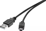 USB-kaabel Renkforce RF-4455804 0,15 m USB A Mini-USB B Must