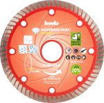 kwb 721140 L&otilde;ikeketas kivile, betoonile, graniidile, marmorile, keraamikale ja plaatidele, 115 mm, 2,2 cm, oranž/punane