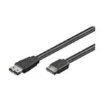 Wentronic Goobay HDD eSATA kaabel 1,5 GBit/s / 3 GBit/s / 6 GBit/s, must, 0,5 m - SATA L-t&uuml;&uuml;pi pistik > eSATA I-t&uuml;&uuml;pi pistik (93246)