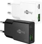 Goobay USB-C PD GaN kahe kiirlaadimisega &otilde;huke laadija 30 W must &ndash; 1x pistik&uuml;hendusega toiteallikas (75737)