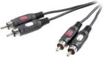 SpeaKa Professional RCA-heli&uuml;henduskaabel [2x RCA-pistik - 2x RCA-pistik] 2,50 m must (SP-7869768)