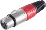 XLR-pistik ShiverPeaks BS55022-R punane, 3-kontaktiline mikrofon/heli&uuml;hendus
