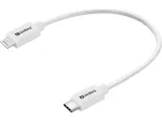 Sandberg USB-C PD to Lightning MFI 0.2M, 0.2 m, Lightning, USB C, Isane, Isane, Valge