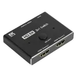 Alcasa HDMI Switcher - HDMI - Schwarz - Metall - 7680 x 4320 - Daten - Gold (GC-M0261)