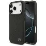 Mercedes nahast suur loorberilehe kujundusega MagSafe &uuml;mbris iPhone 17 Pro jaoks must