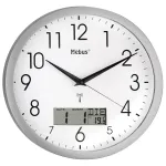 Mebus 19422 Raadiojuhitav seinakell, analoog, valge sihverplaat, h&otilde;bedane korpus, 30 cm
