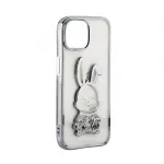 iLike Apple iPhone 15 Pro Silikoonkate Print Desire Rabbit Silver