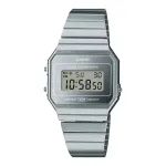 CASIO A700WEV-7A Unisex Digital Quartz Watch Silver Stainless Steel 37,4mm