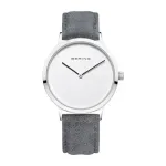 BERING naistekell 14937-404 (39mm) - rooskullast roostevaba terasest korpus, sinine sunray sihverplaat, sinine Milanese mesh rihm