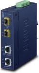 Planet IGT-2205AT Industrial 2-Port Gigabit Ethernet to SFP Media Converter, IP30, -40&deg;C to 75&deg;C