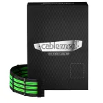 CableMod CM-PCSR-16X2KIT-NKKLG-R-SS C-Series Pro ModMesh Sleeved 12V-2x6 12VHPWR Dual StealthSense kaablikomplekt Corsair RMi/RMx (Black Label) jaoks, must/helerohelist