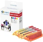 G&G Ninestar XXL tindikassettide komplekt Canon CLI-581XXL jaoks, &uuml;hilduv, 4-pakk