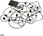 BEMKO SOLBEE p&auml;ikeseenergial t&ouml;&ouml;tav LED-aiavalgustite komplekt 10 LED-i 10m soe valge 3000K IP65 must