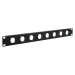 EXSYS 19-tolline 1U rack-paneel 8 D-t&uuml;&uuml;pi (XLR) v&auml;ljal&otilde;ikega, must EX-49297