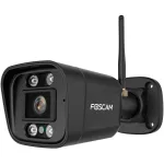 Foscam V8P v&auml;litingimuste silindrikujuline WiFi-kaamera, 8 MP 4K (3840x2160), kaheribaline WiFi, prožektor, sireen, &ouml;&ouml;n&auml;gemine, must