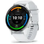 Nutikell GARMIN Venu 3 &mdash; 1,4-tolline AMOLED, 45 mm korpus, GPS, Wi‑Fi, 8 GB, h&otilde;bedane/valge, silikoonrihm