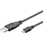 USB-kaabel Goobay 95736 0.15m USB A Micro-USB B Must