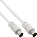 InLine Antenni kaabel 2x varjestatud &uuml;limadala kadu >75dB valge 7m