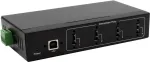 USB-jaotur Exsys EX-11214HMVS &mdash; 4-pordiline metallist jaotur 15 kV ESD-kaitsega