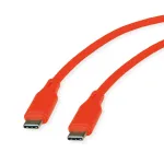 ROLINE USB 2.0 kaabel C-C ST/ST Silicone 60W 1m oranž - kaabel - digitaalne/andmed (11.02.9124)
