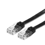 VALUE - V&otilde;rgukaabel - RJ-45 (M) kuni RJ-45 (M) - 1 m - UTP - CAT 6a - halogeenivaba, vormitud, lame - must (21.99.0821)