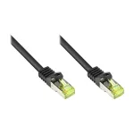 RJ45 paigalduskaabel Cat.7 toorkaabli ja riivikaitsega (RNS&reg;), S/FTP, PiMF, halogeenivaba, 600 MHz, OFC, must, 1,5 m, Good Connections&reg; (8070R-015S)