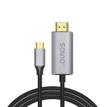 USB-C&ndash;HDMI kaabel SAVIO CL-199, pikkus 2 m, video/heli edastuseks