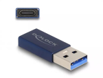 DeLOCK USB-adapter USB Type-A-pistik USB USB-C emasele 10 Gbps sinine