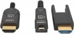 Manhattan HDMI - Micro HDMI plenum-klassi kaabel, 4K@60Hz (Premium High Speed), 70 m, aktiivne, eemaldatav HDMI-pistik (t&uuml;&uuml;p A), isane- isane, must, kullatud kontaktid, eluaegne garantii