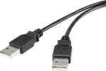 USB-kaabel Renkforce RF-4463028 1m USB 2.0 Must