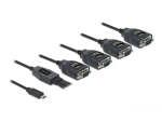 Adapter USB USB-C &ndash; 4 x jada-RS-232 DB9 DeLOCK 90495