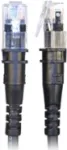 PatchSee ThinPATCH - Patch-Cable - RJ-45 (M) to RJ-45 (M) - 2,1m - 4,9 mm - FTP - CAT 6a - IEEE 802,3at - Shielded, Halogen-Free - Must (TP-6A-F/7)