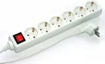 Pikendusjuhe e+p E 60 1,5 m 6 vahelduvvoolupesa Valge