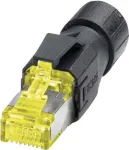 Phoenix Contact RJ45-pistik, IP20 - CAT 6A pistik, sirge Poolus: 8P8C VS-08-RJ45-10G/Q Kollane, Must Phoenix Contact (1419001)