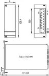 SCHROFF esipaneel PSM-ile - FRONTPL.HF PSU PSM 3HE 10TE (21005477)
