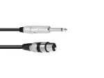 Omnitronic 30225170 XLR adapterkaabel, XLR-pesa (3-kontaktiline) &ndash; 6,3 mm jack-pistik (mono), 5 m, must