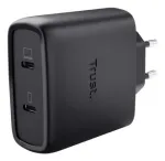 Laadija Trust Maxo 65W 2-pordiline USB-C GaN-laadija kiirlaadimine must