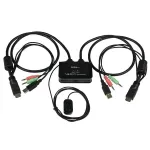 StarTech.com 2-pordiline USB HDMI kaabel-KVM-l&uuml;liti heli ja kaugl&uuml;litusega &ndash; USB-toitega