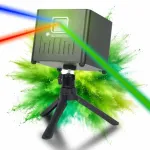 LIGHT4ME ACCU APP LASER akuga laetav laserprojektor Bluetoothi &auml;pijuhtimisega
