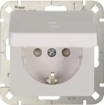 Heinrich Kopp HK02 Schuko pistikupesa suurendatud puutekaitsega, puhasvalge (RAL 9010), seinasisene paigaldus