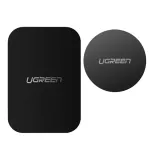 UGREEN LP123 60410 Magnetilise telefoni hoidiku metallplaadid - &uuml;mmargune ja ristk&uuml;likukujuline, must (2 tk)
