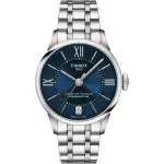 TISSOT T-Classic Chemin des Tourelles naiste automaatkell 32mm sinine p&auml;rlmutter-sihtkell teemantindeksitega roostevabast terasest k&auml;ev&otilde;ru