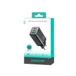 Joyroom JR-TG10 65W GaN seinadapter 2x USB-C + USB-A koos 100W USB-C-USB-C kaabliga 1,2m must