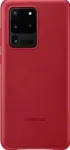 Samsung Galaxy S20 Ultra Leather Cover Red