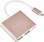 USB-C HDMI-videoadapter SILVERSTONE EP08 (USB‑C 3.1, HDMI) roosa